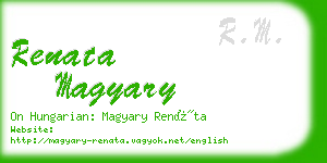 renata magyary business card